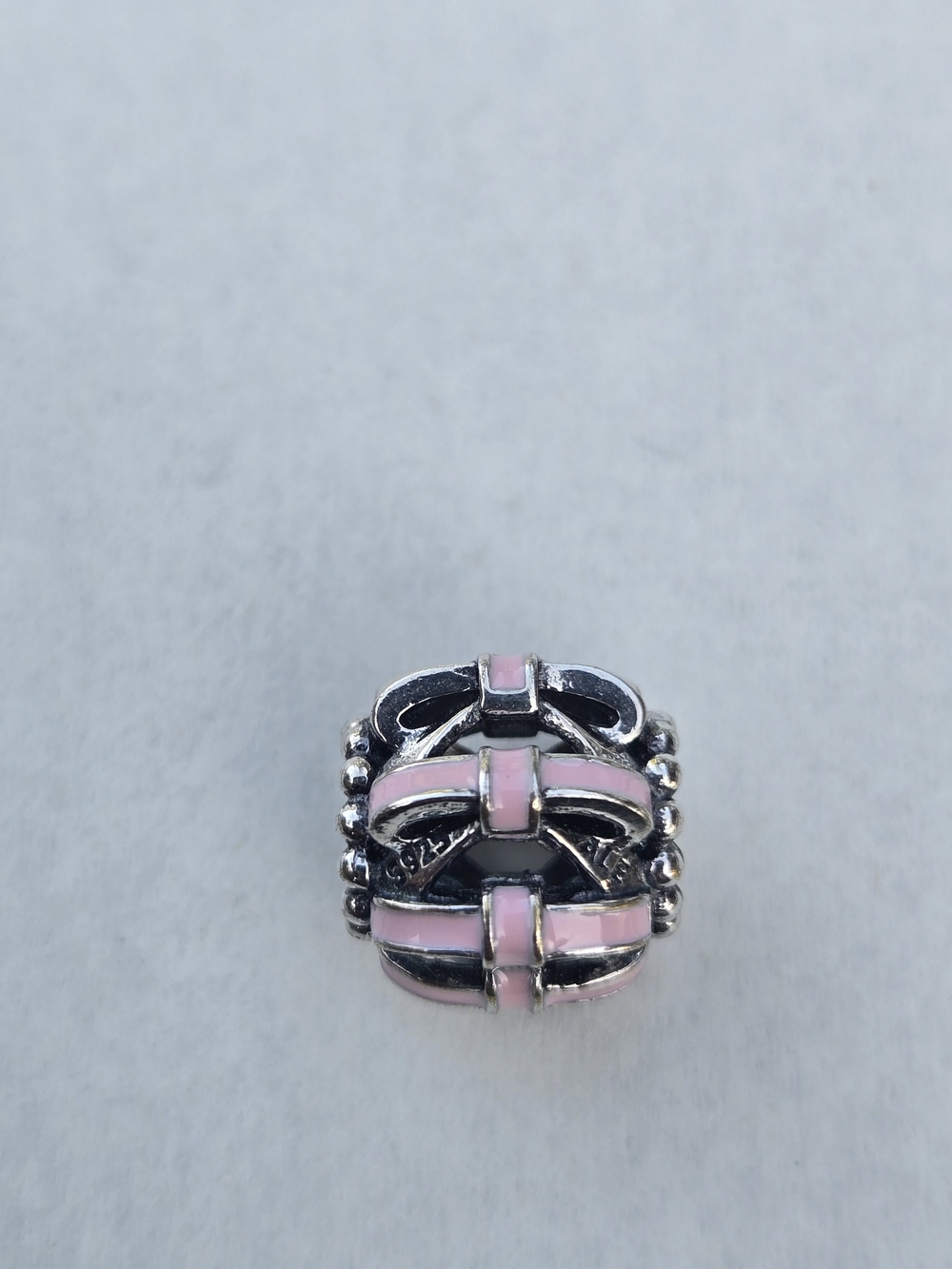 Pandora Pink Enamel Bow Spacer